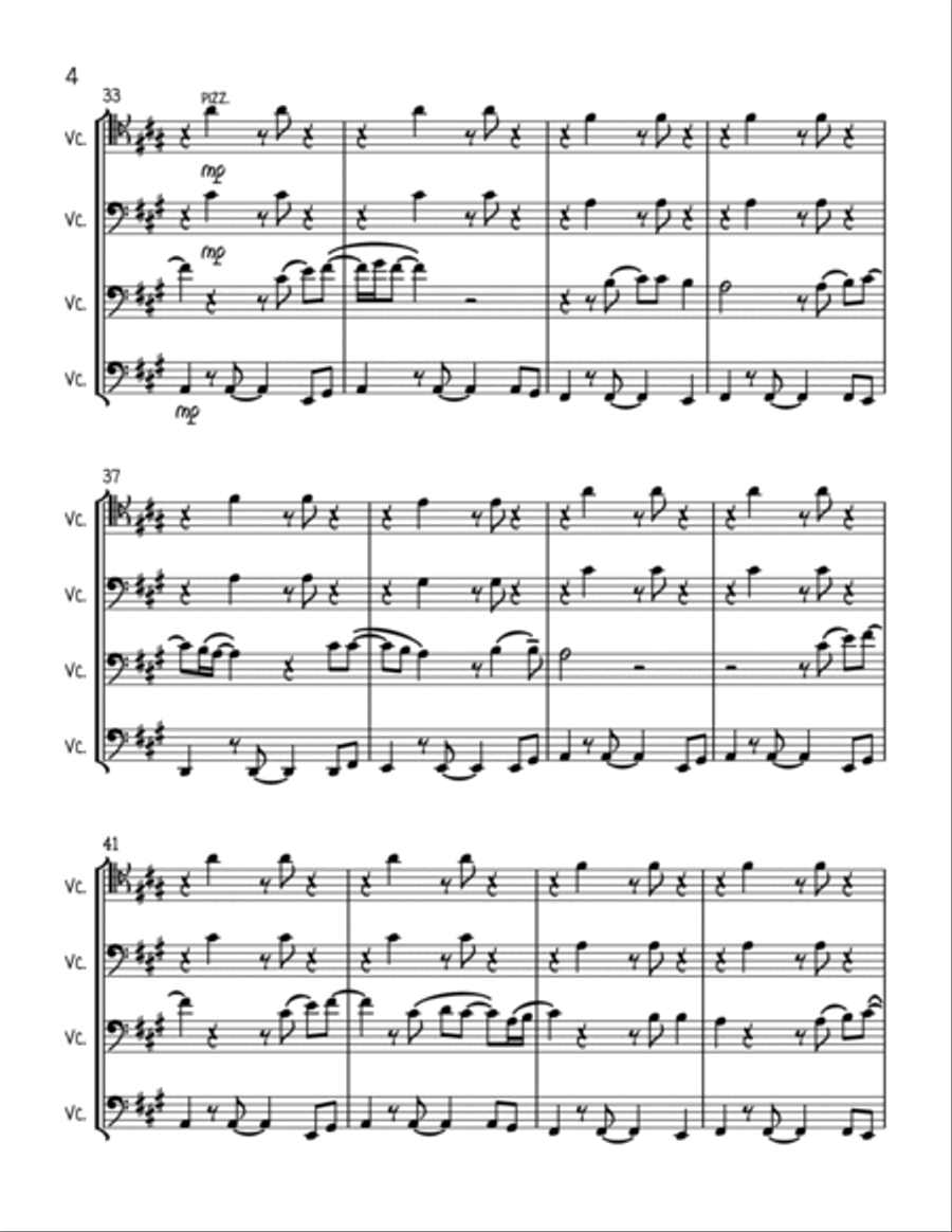Stand By Me String Quartet scores gallery preview page 4