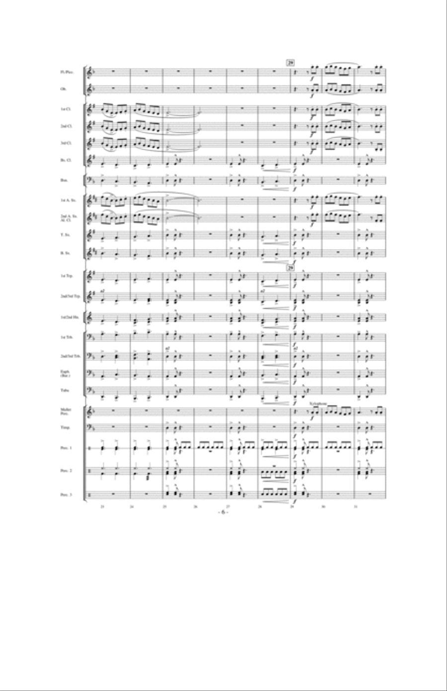 Dragons Fly on the Winds of Time Concert Band scores gallery preview page 5
