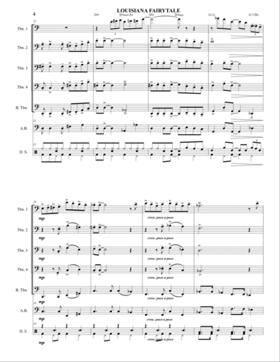 Louisiana Fairy Tale Trombone scores gallery preview page 4