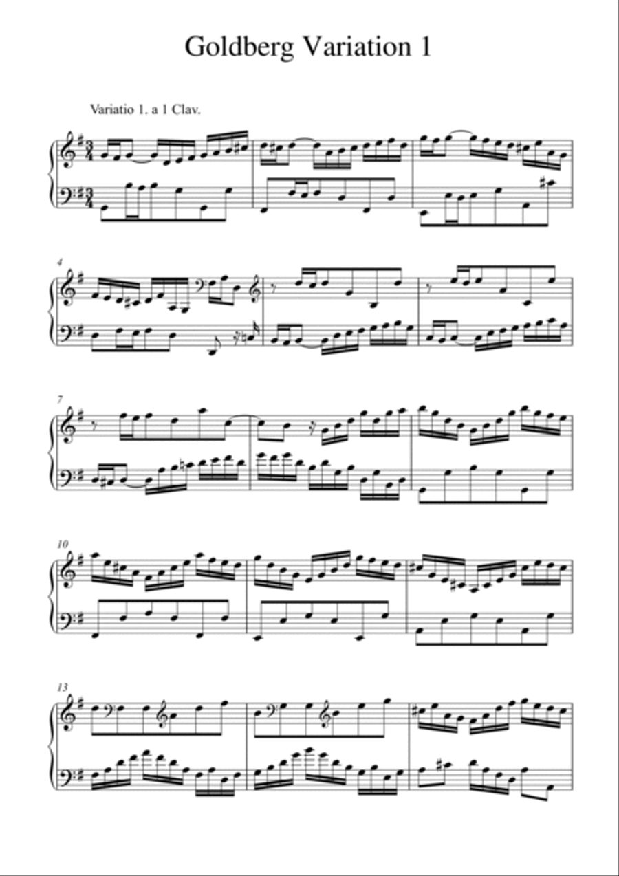 Bach-Goldberg Variation.1(Piano solo) Bach-Goldberg Variation.1(Piano solo) Small Ensemble scores gallery preview page 2