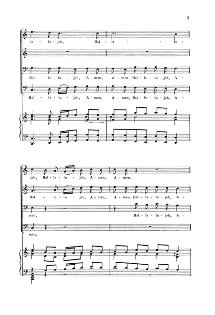 Judas Maccabaeus: Hallelujah, Amen TTBB scores gallery preview page 3