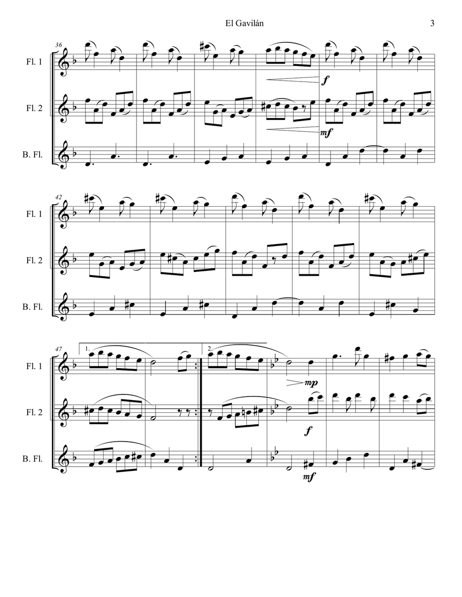 El Gavilán Small Ensemble scores gallery preview page 3
