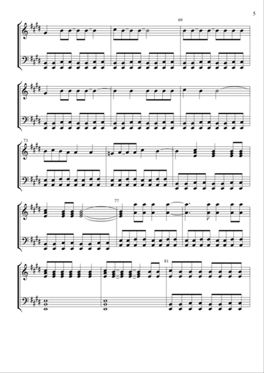 Walk Of Life Piano Solo scores gallery preview page 5