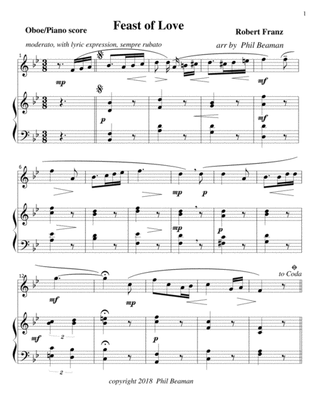 Feast of Love - Oboe/Piano