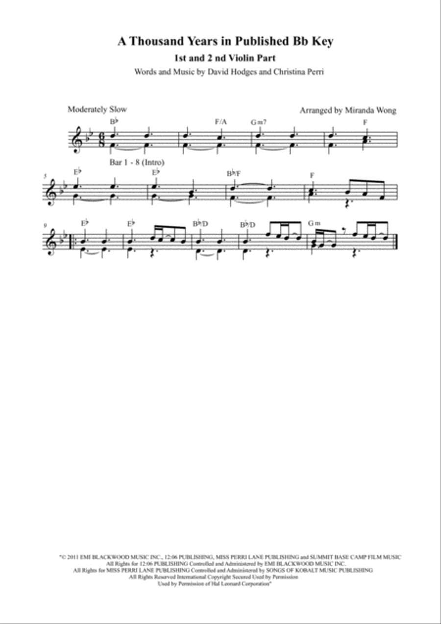 A Thousand Years String Trio scores gallery preview page 1