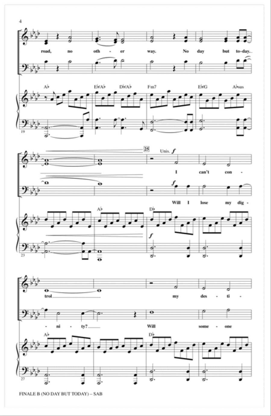 Finale B (No Day But Today) 3-Part scores gallery preview page 3