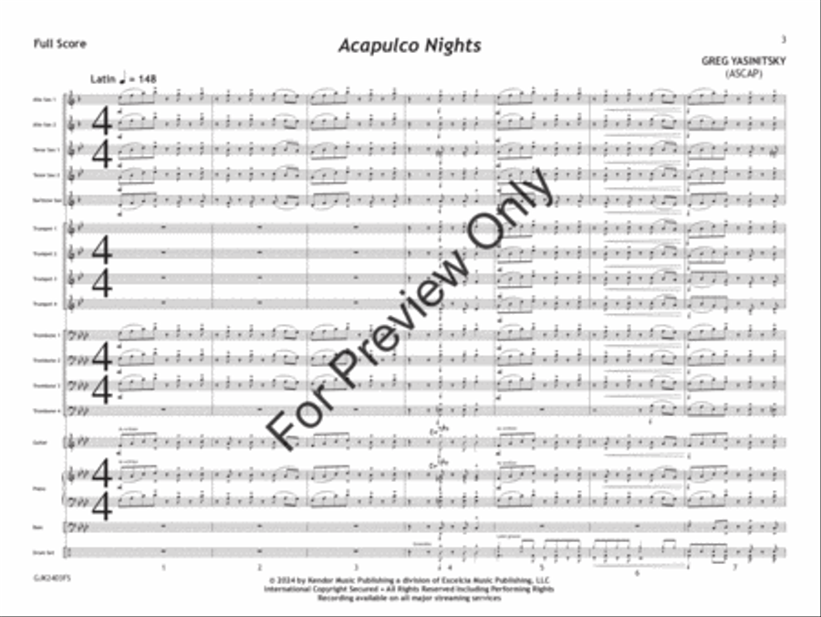 Acapulco Nights Acapulco Nights Jazz Ensemble scores gallery preview page 4