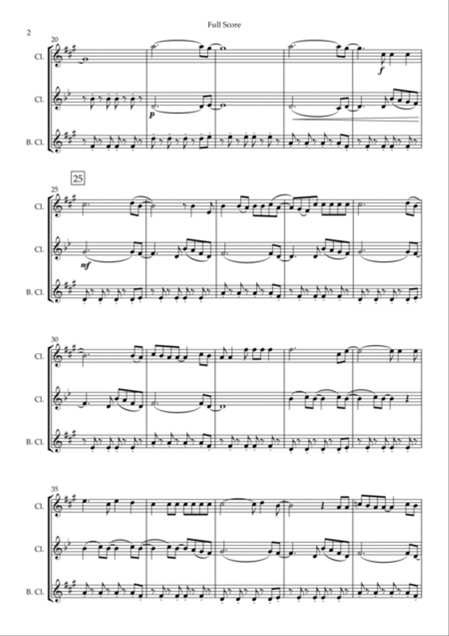 Viva La Vida Viva La Vida Clarinet Trio scores gallery preview page 2