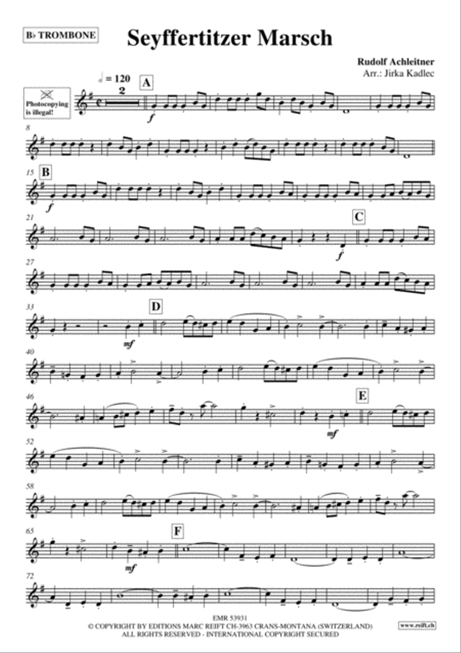 Seyffertitzer Marsch Seyffertitzer Marsch Piano Accompaniment scores gallery preview page 4