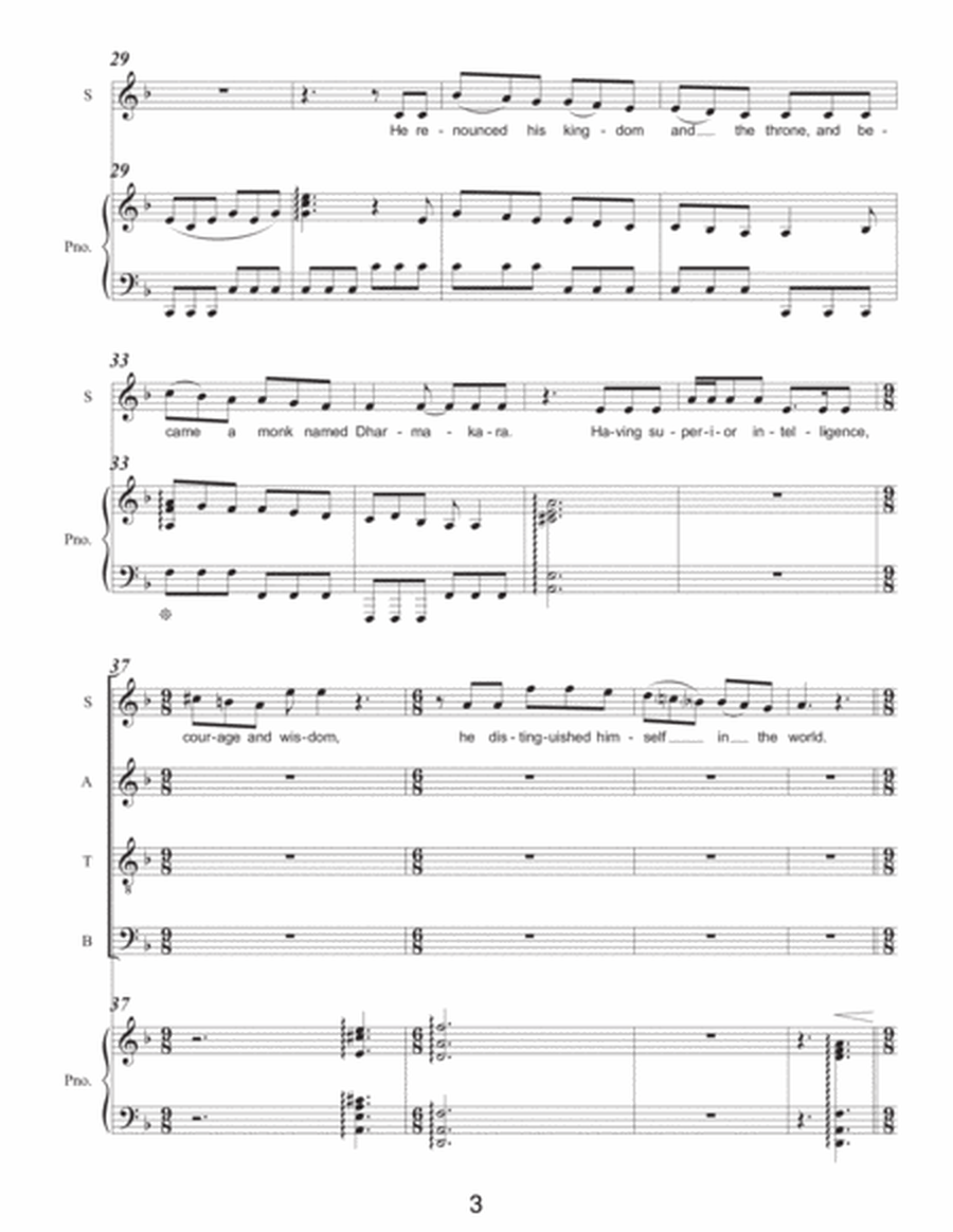 CHORUSES in PRAISE of the BUDDHA for SATB Choir and Piano image number null
