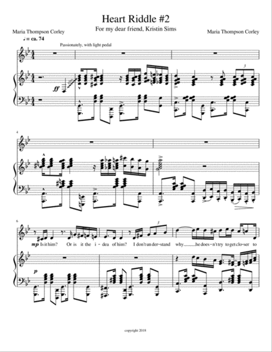 Grasping Water for High/High-Medium Voice and Piano Medium Voice scores gallery preview page 5