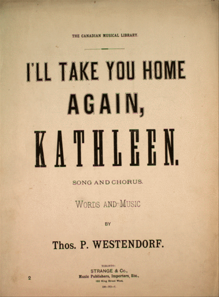 I'll Take You Home Again, Kathleen. Song & Chorus 4-Part scores gallery preview page 1