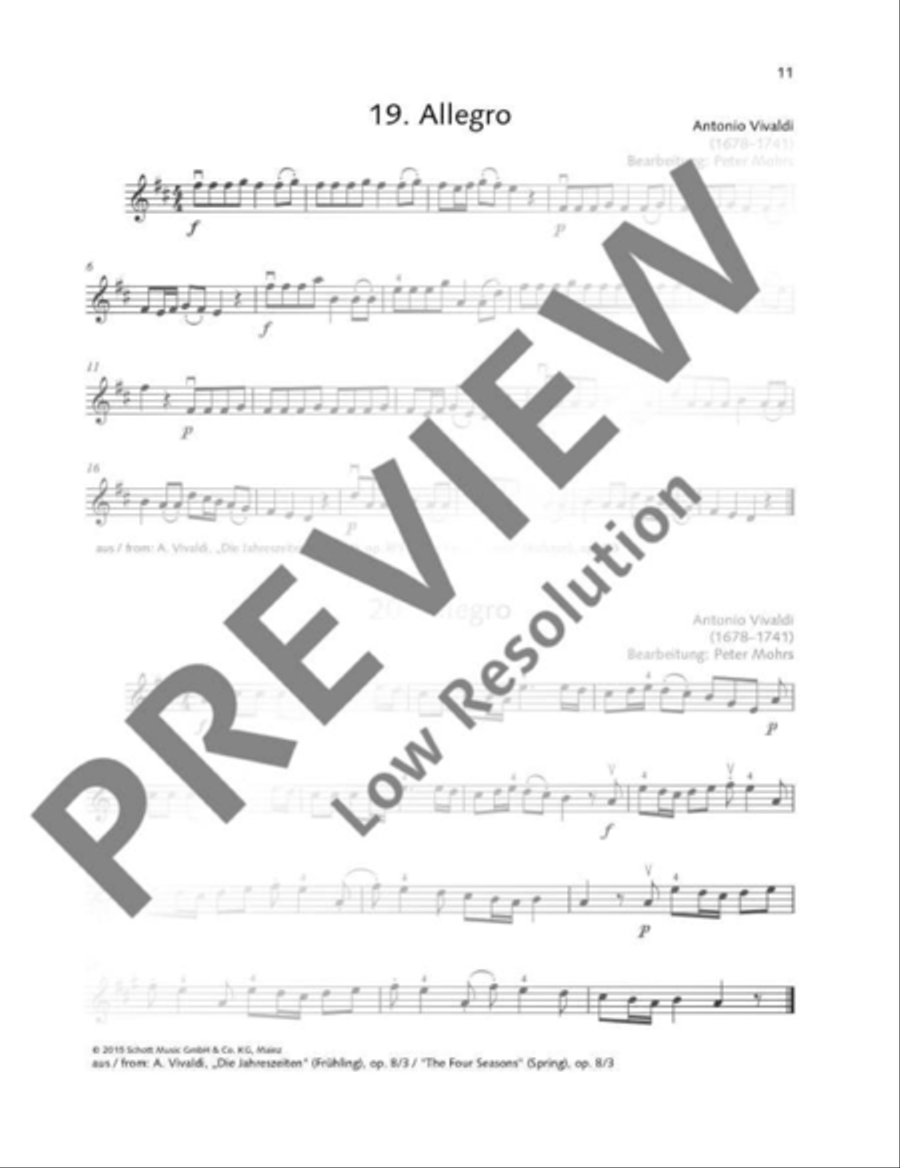 Classical Music for Children Violin scores gallery preview page 12