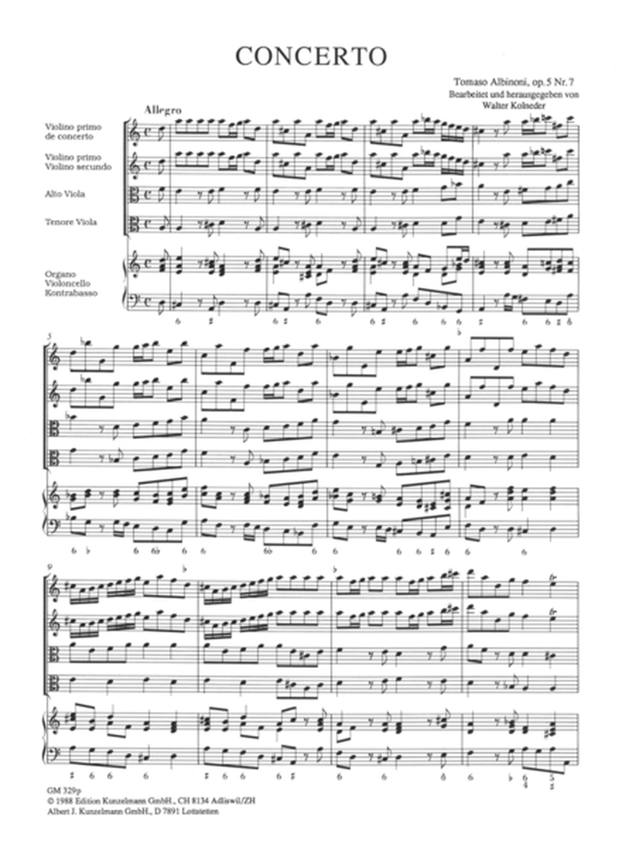 Concerto a cinque Op. 5/7