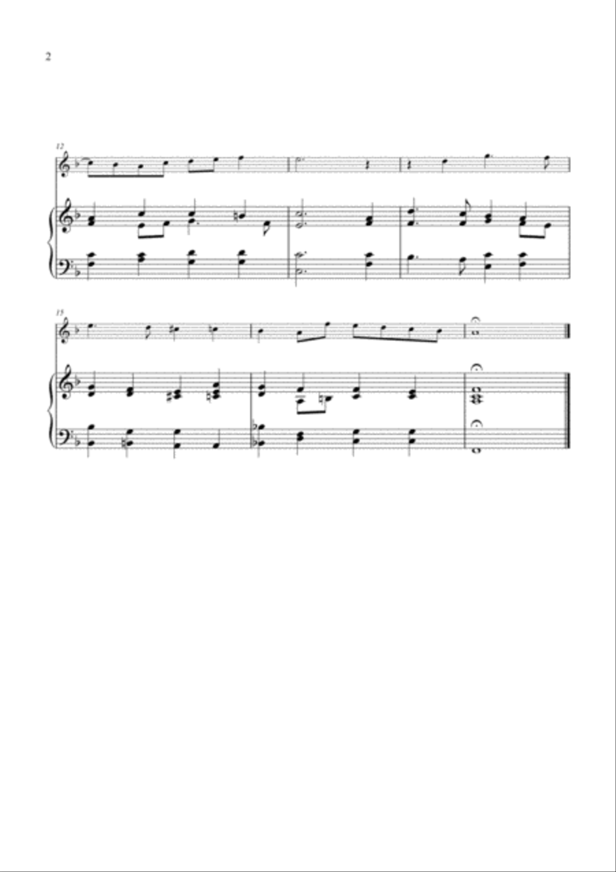 While Shepherds Watched Violin Solo scores gallery preview page 2