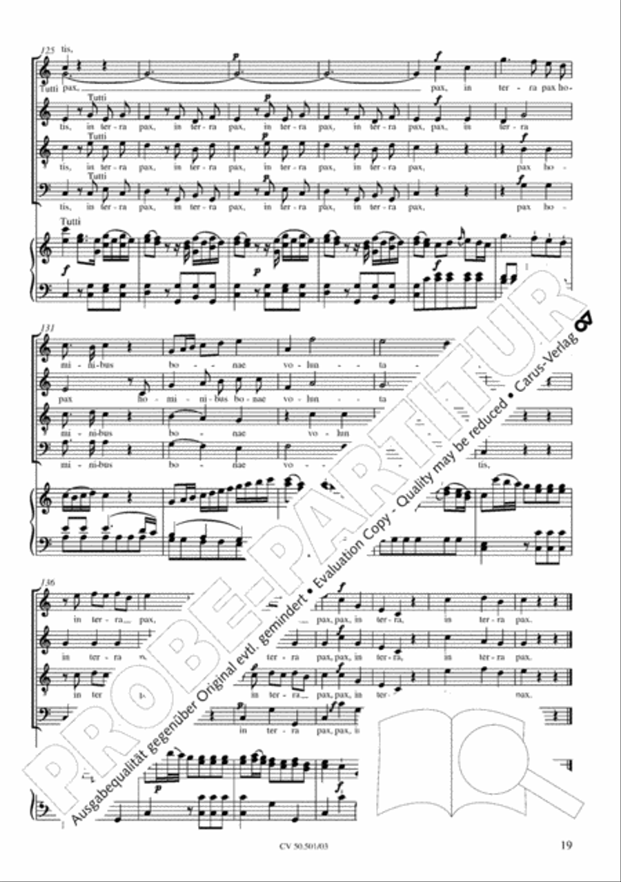 Mass in C Major 4-Part scores gallery preview page 20