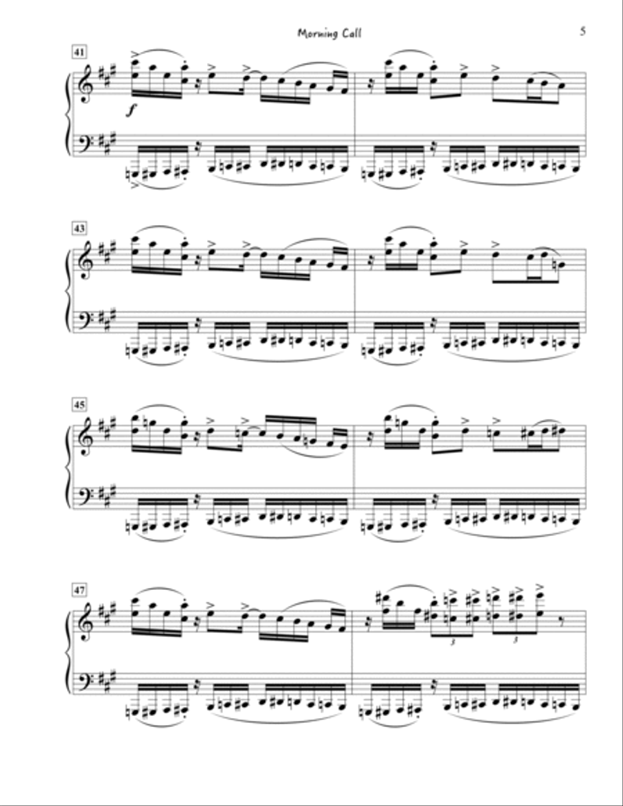 Morning Call Piano Solo scores gallery preview page 5