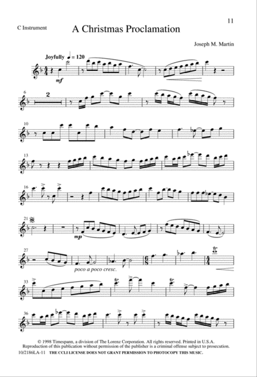 A Christmas Proclamation 4-Part scores gallery preview page 11