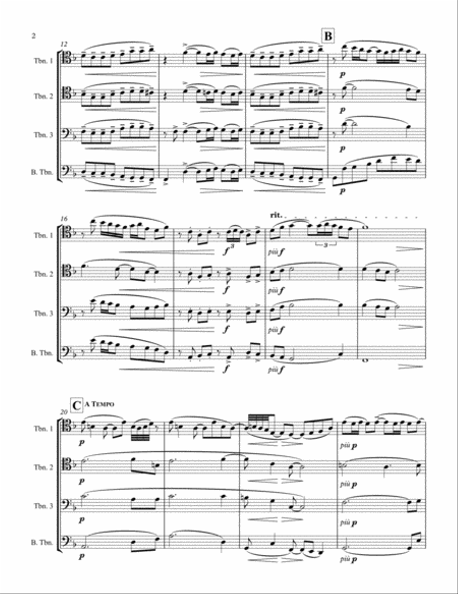 Prelude from Suite Bergamasque Brass Ensemble scores gallery preview page 2