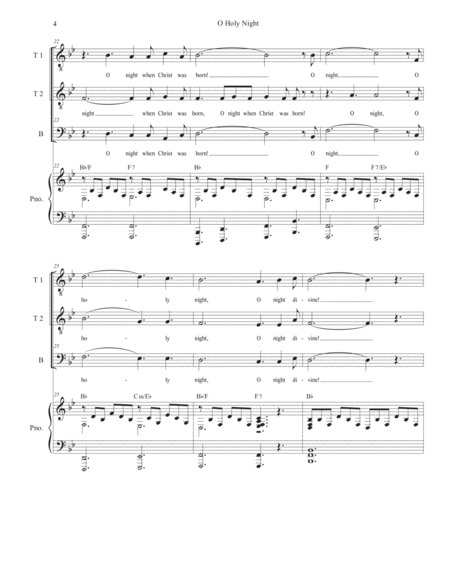 O Holy Night (Vocal Trio - (TTB) - Medium/Low Key) image number null