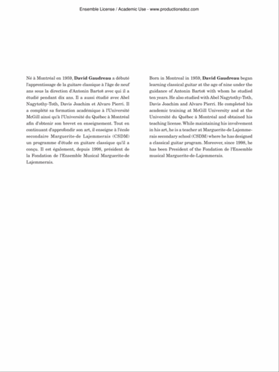 Une histoire triste / Dis-moi Classical Guitar scores gallery preview page 2