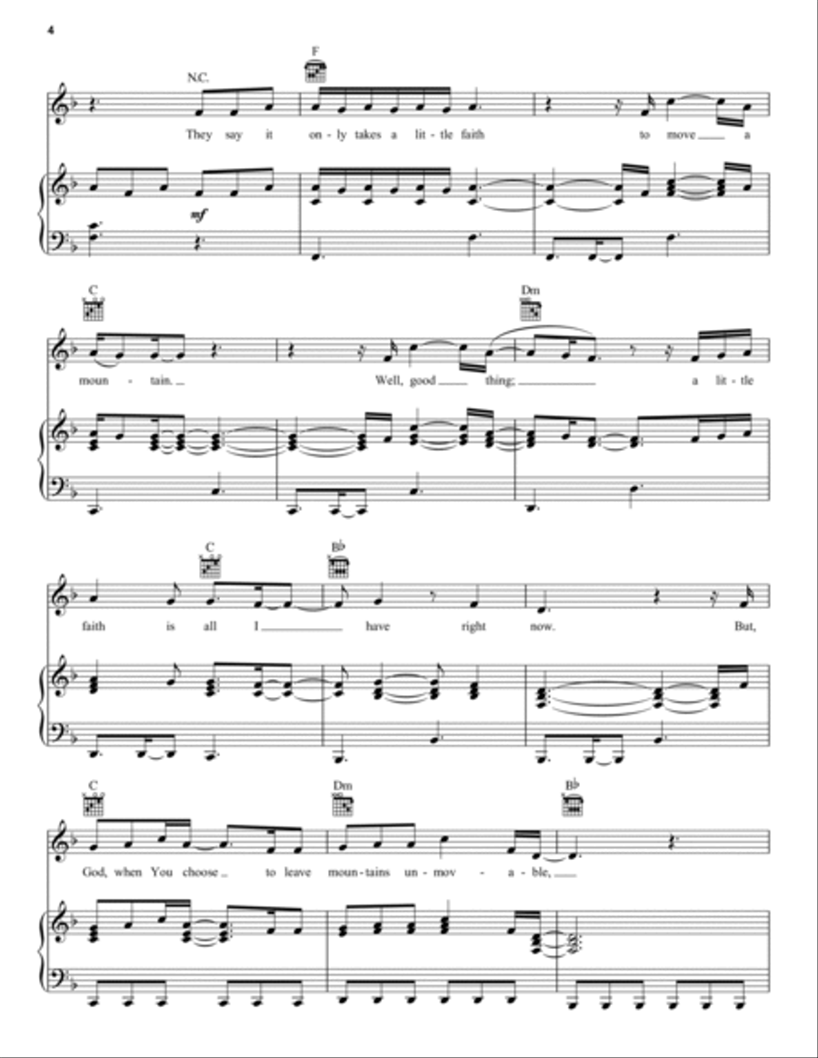 Even If Piano, Vocal, Guitar scores gallery preview page 4