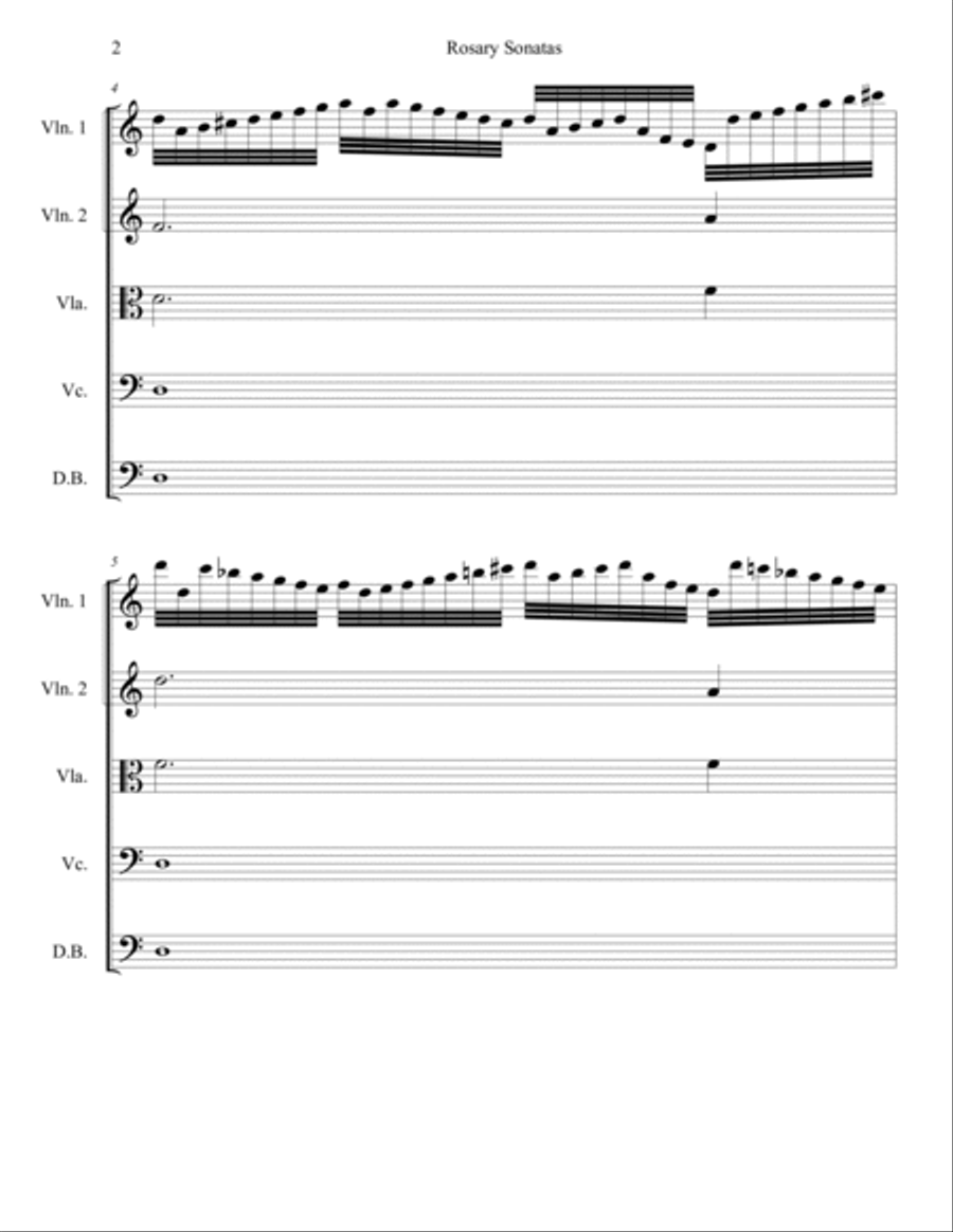 Rosary Sonatas, I. The Annunciation String Quintet scores gallery preview page 4