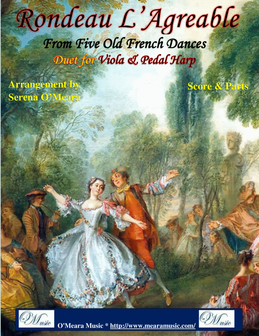 Rondeau L’Agreable, Duet for Viola & Pedal Harp String Duet scores gallery preview page 1