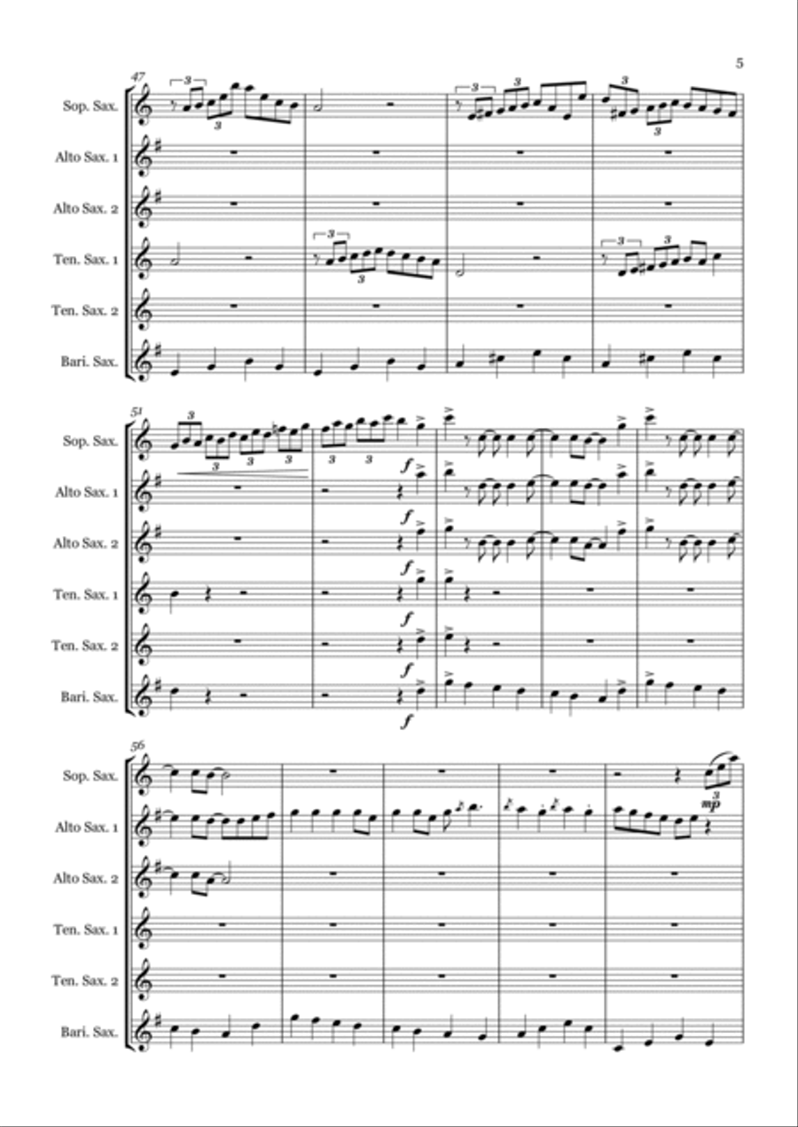 My Baby Just Cares For Me Woodwind Ensemble scores gallery preview page 5