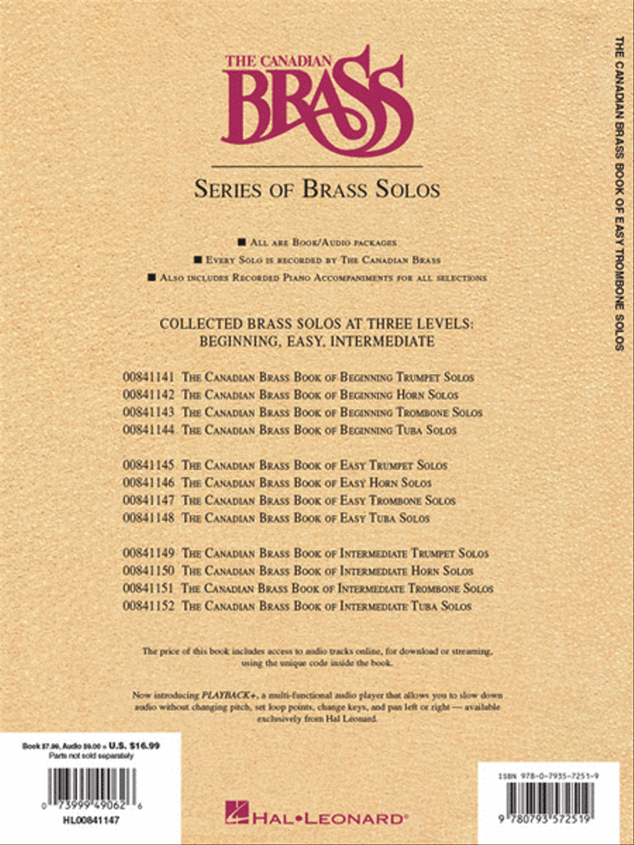 Canadian Brass Book of Easy Trombone Solos