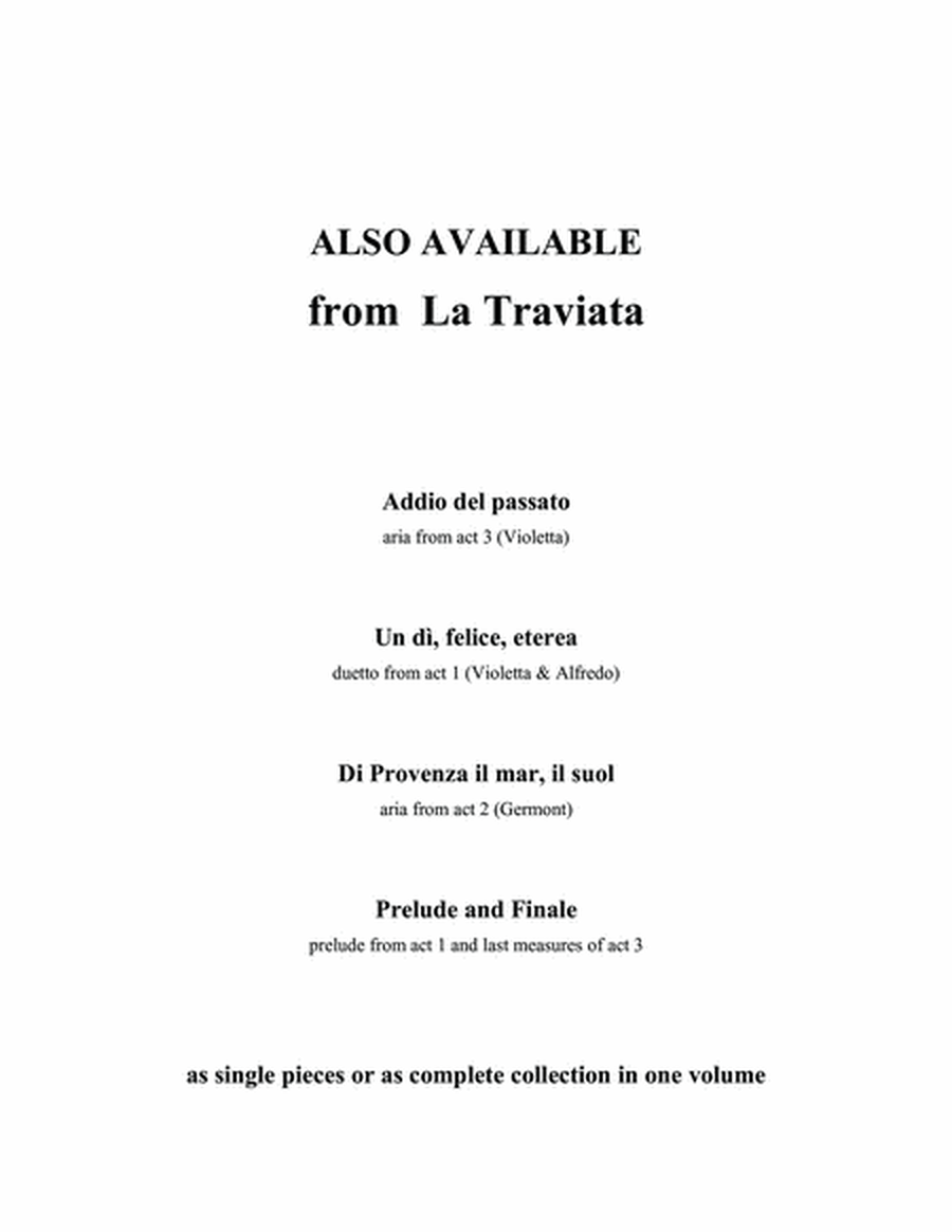 "Addio del Passato" from LA TRAVIATA - solo lever harp image number null