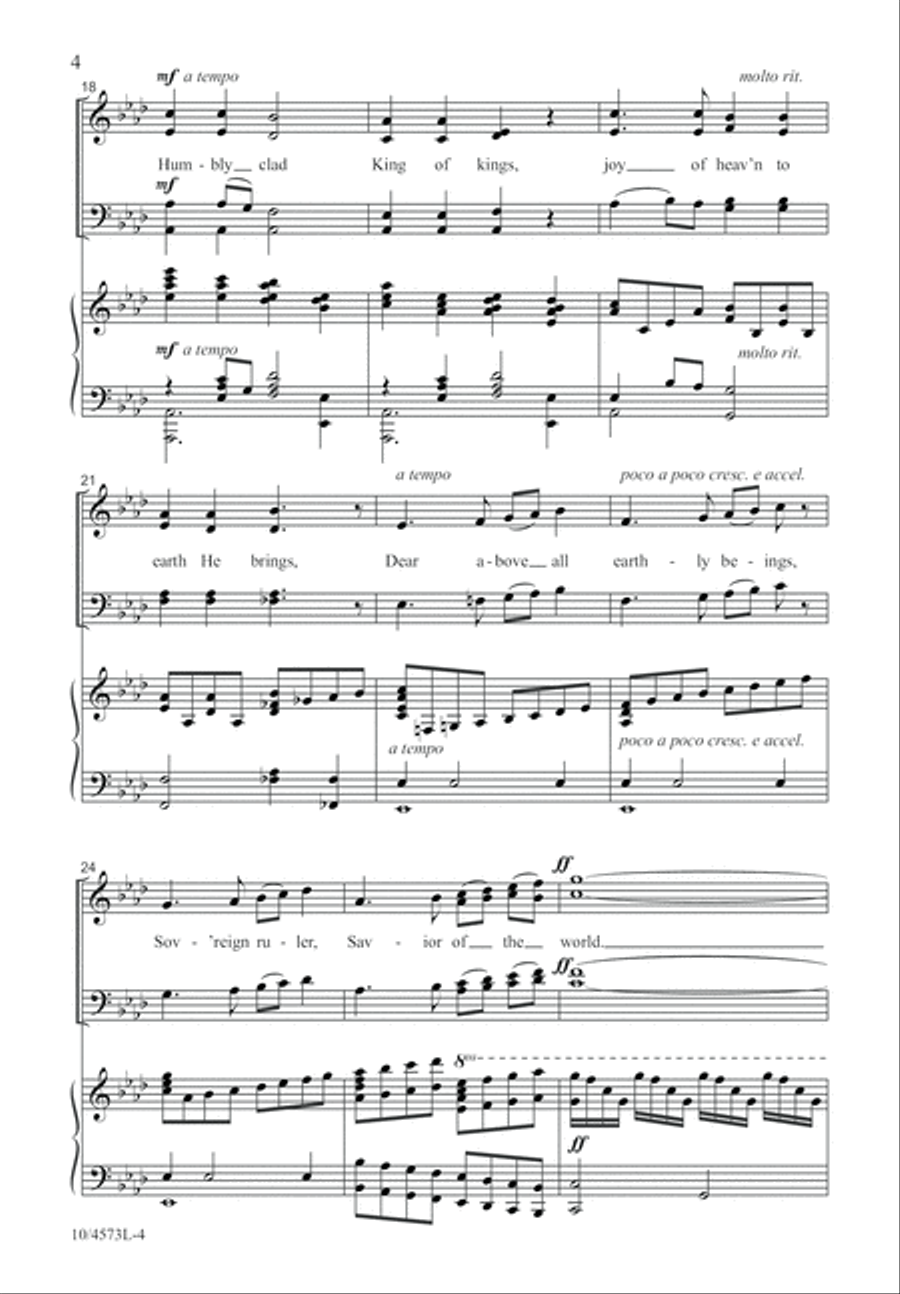 He Who Made the Starry Skies 4-Part scores gallery preview page 4