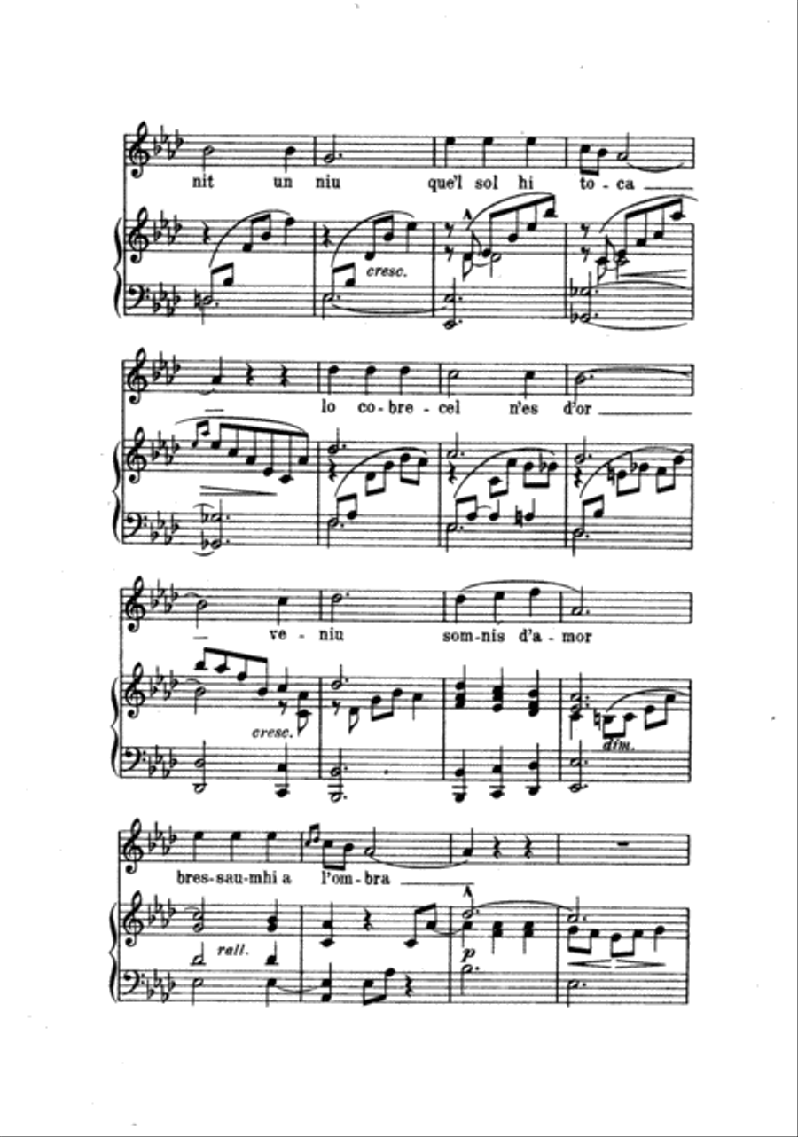 Plor de la tórtora / Si tu fossis aquí Voice scores gallery preview page 4