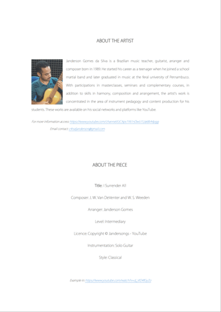 I Surrender All Acoustic Guitar scores gallery preview page 3