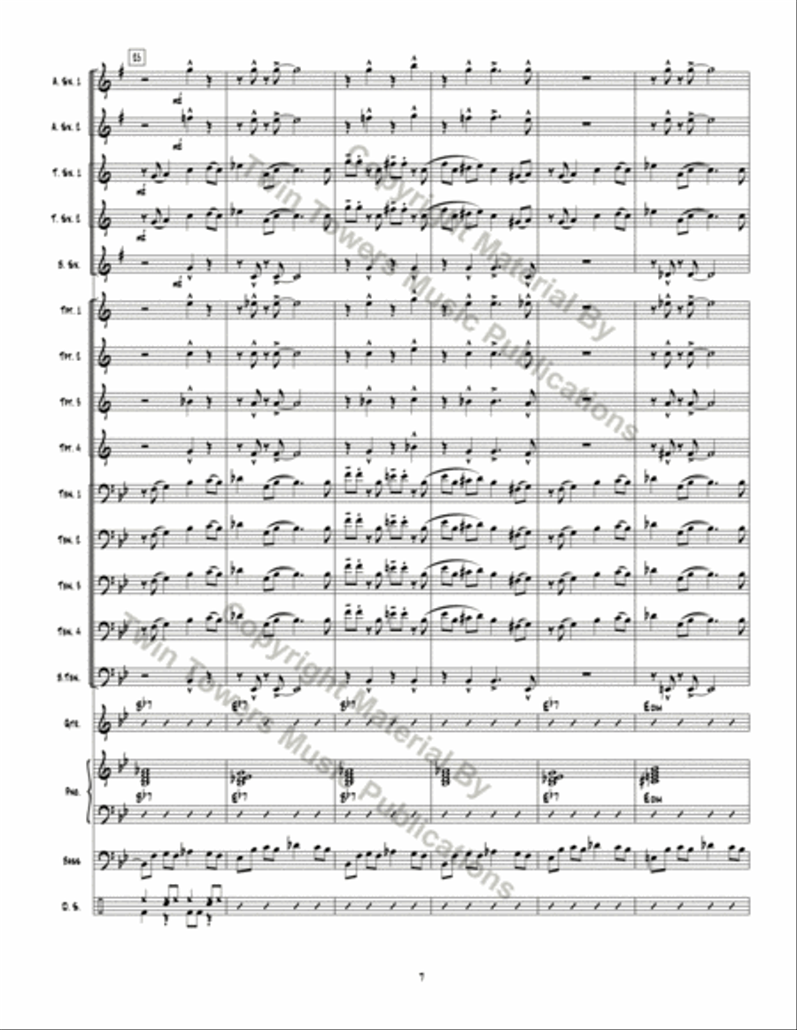 Possum Valley Shuffle Jazz Ensemble scores gallery preview page 7