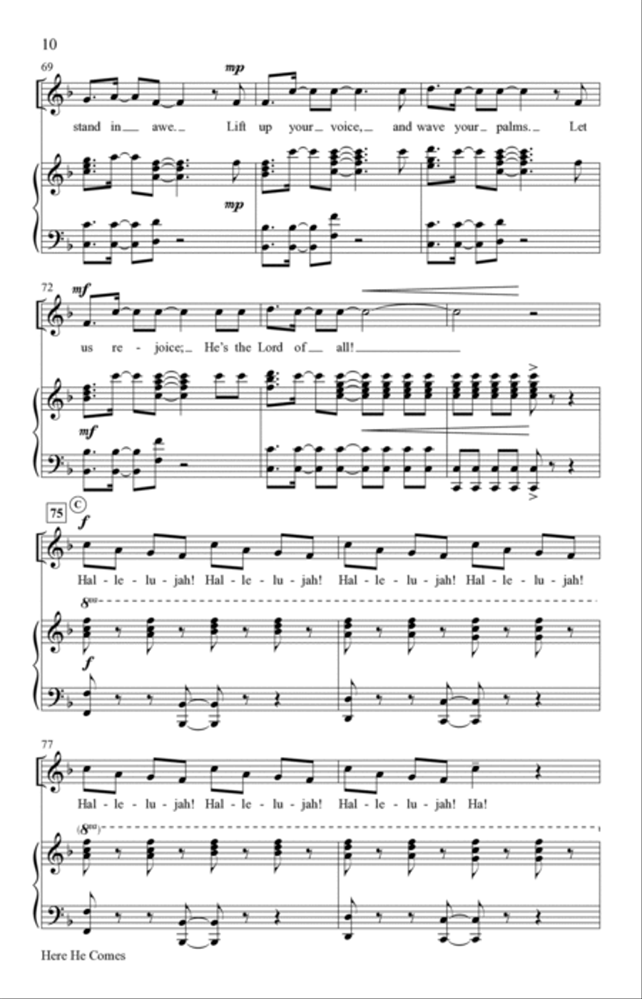 Here He Comes 3-Part scores gallery preview page 9
