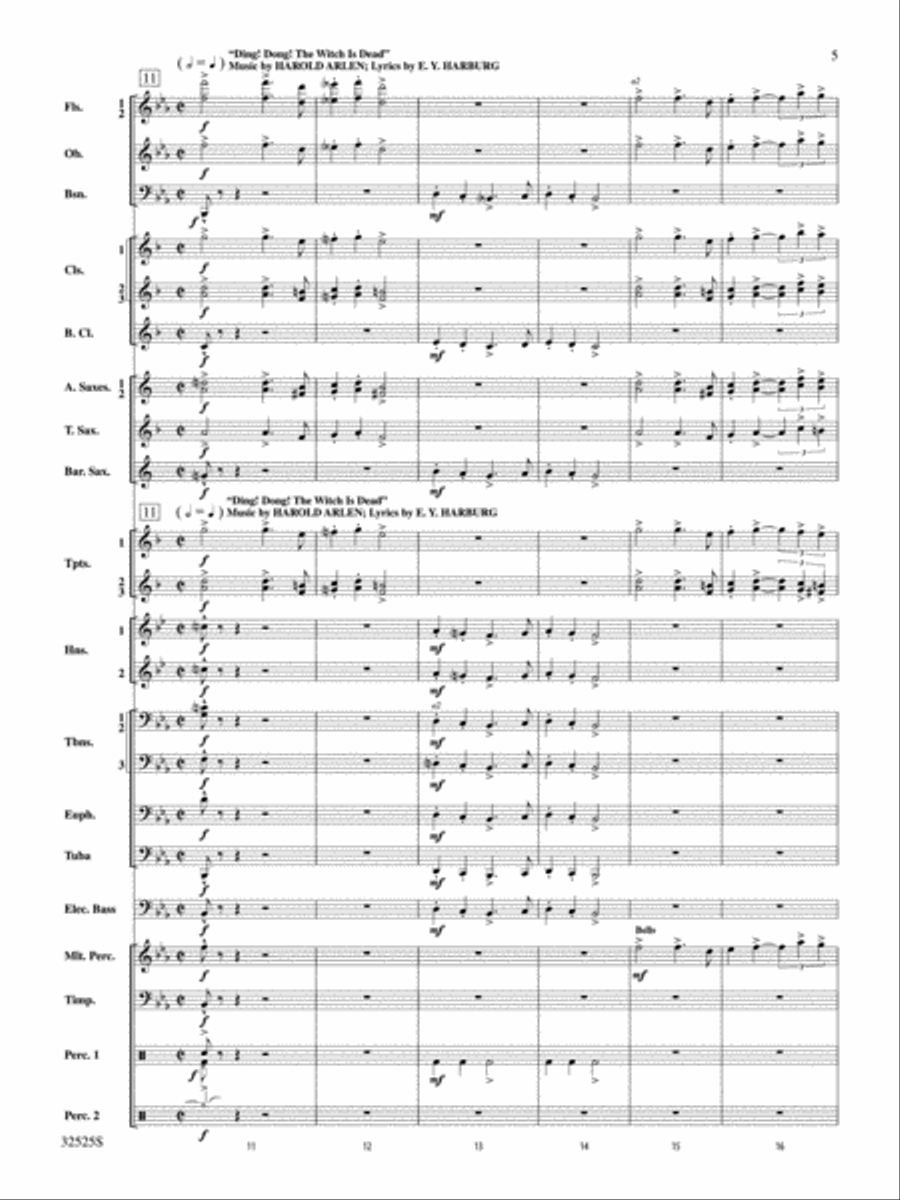The Wizard of Oz Meets The Wiz Concert Band scores gallery preview page 4