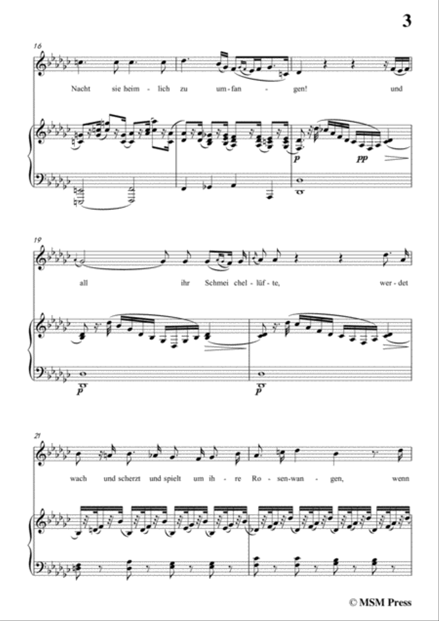 Schubert-Die Erwartung,Op.116,in G flat Major,for Voice&Piano Voice scores gallery preview page 5