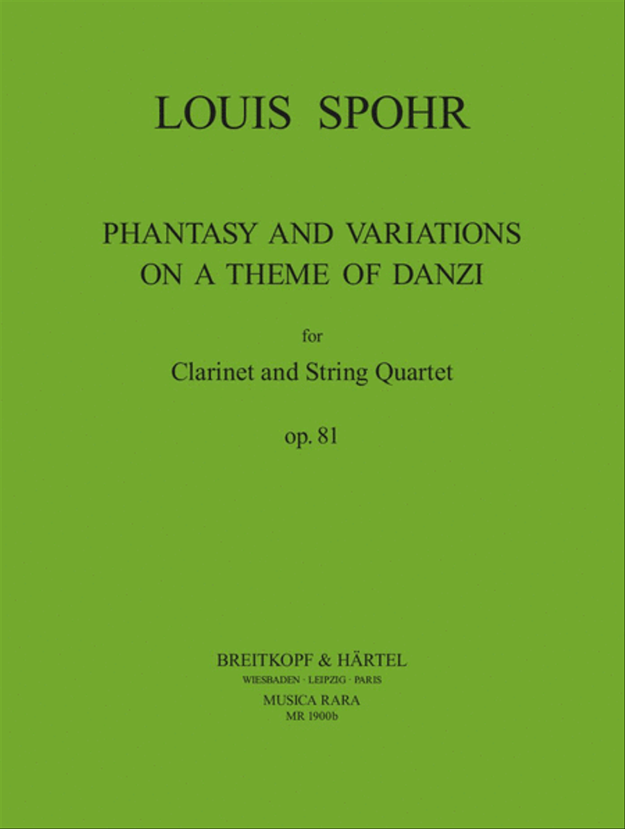 Phantasy and Variations on a Theme of Danzi Op. 81 Set of Parts scores gallery preview page 1