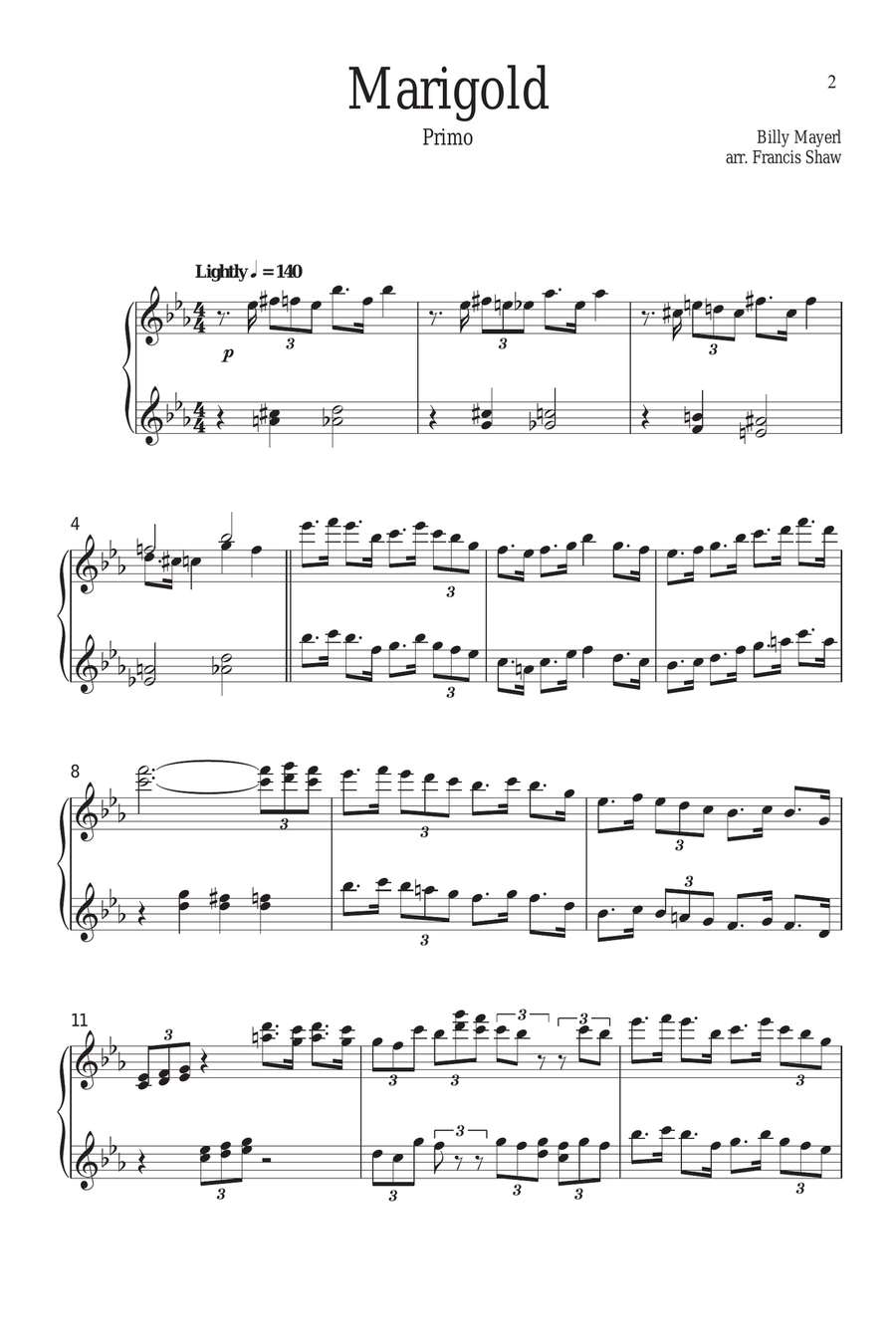 Marigold Piano Duet scores gallery preview page 2