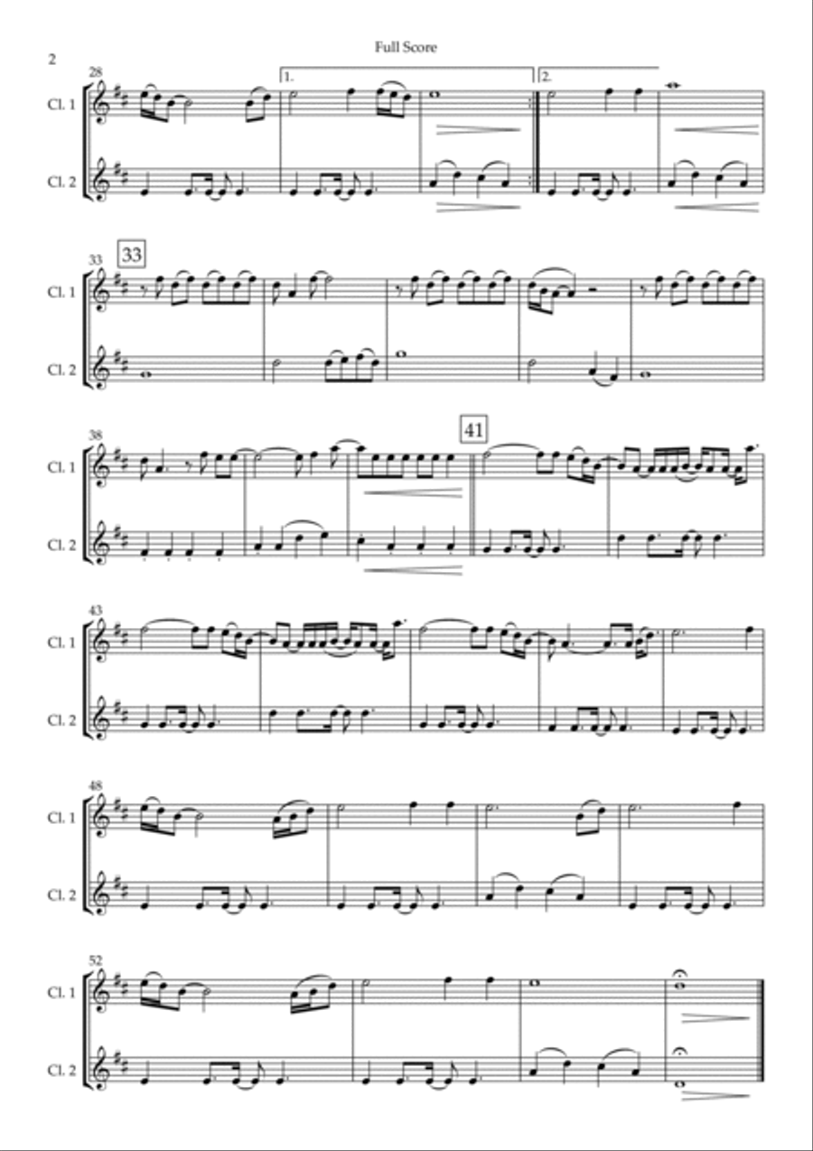 Lost Stars Lost Stars Clarinet Duet scores gallery preview page 2