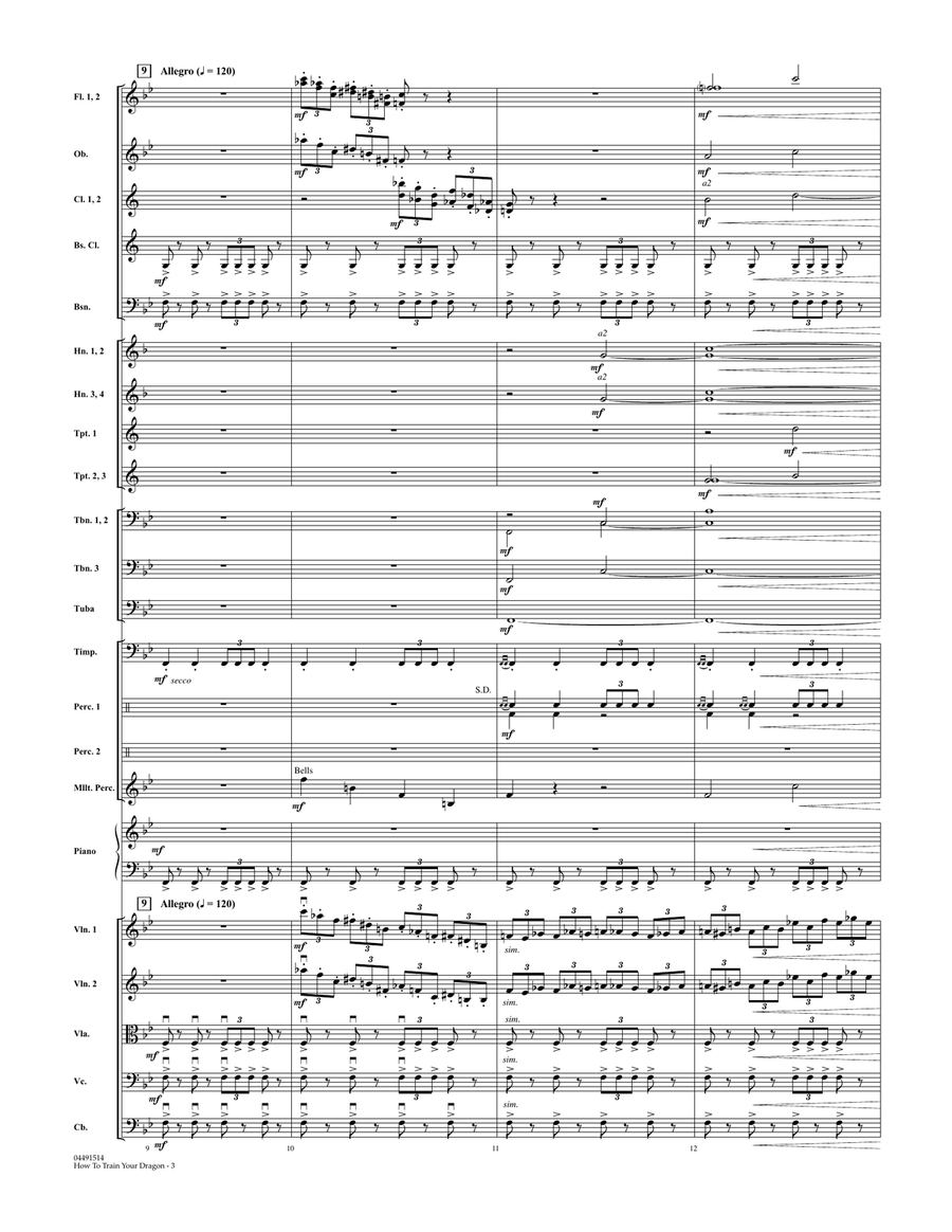 How to Train Your Dragon - Conductor Score (Full Score) Full Orchestra scores gallery preview page 3