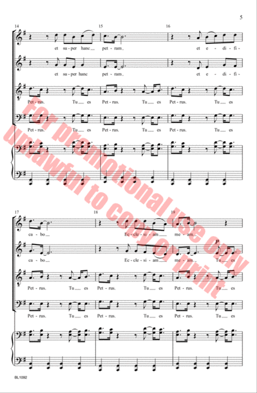 Tu Es Petrus Tu Es Petrus 4-Part scores gallery preview page 6