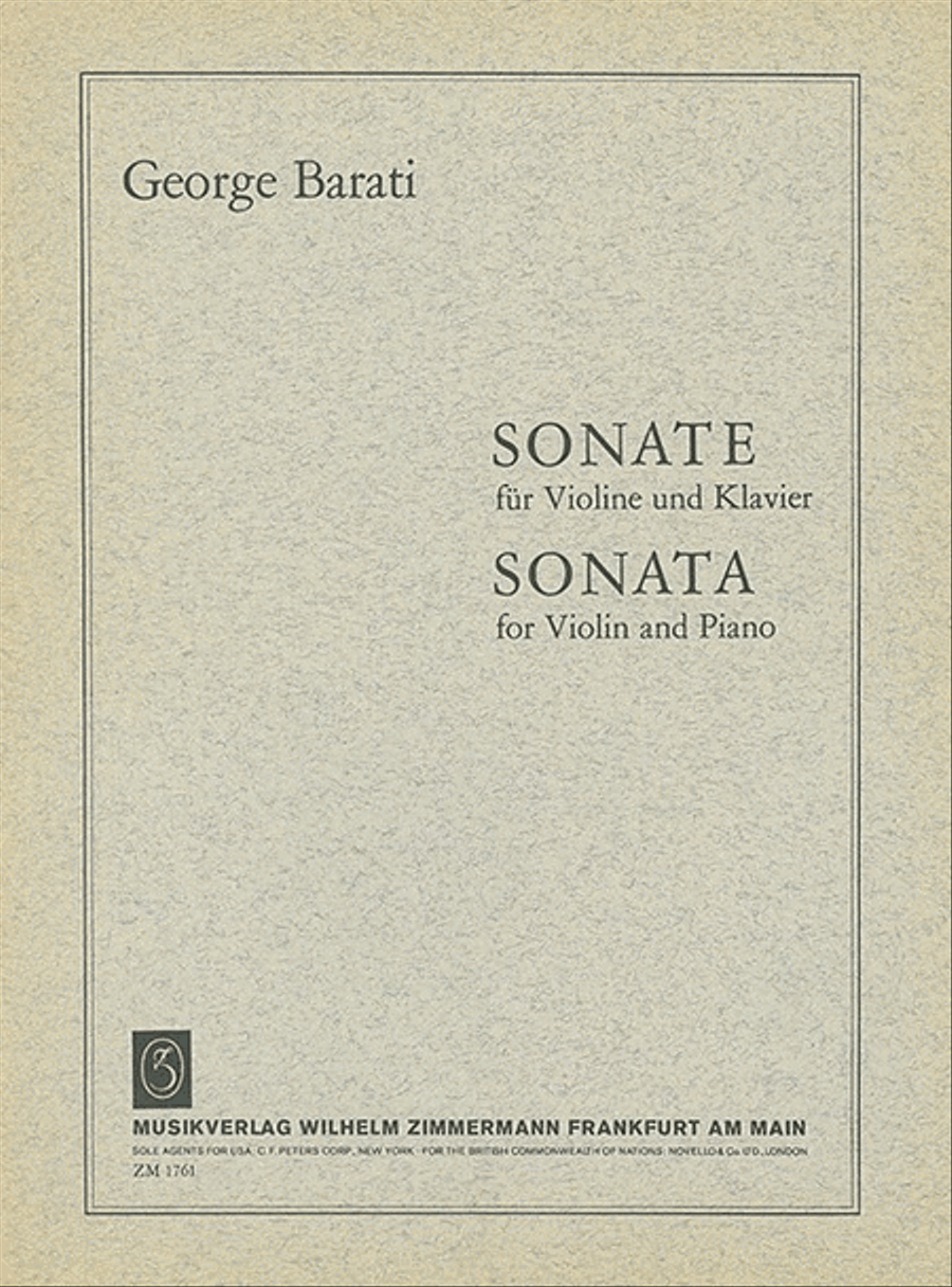 Sonata Violin Solo scores gallery preview page 1