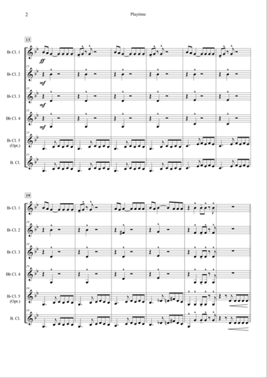 Playtime Woodwind Quintet scores gallery preview page 3