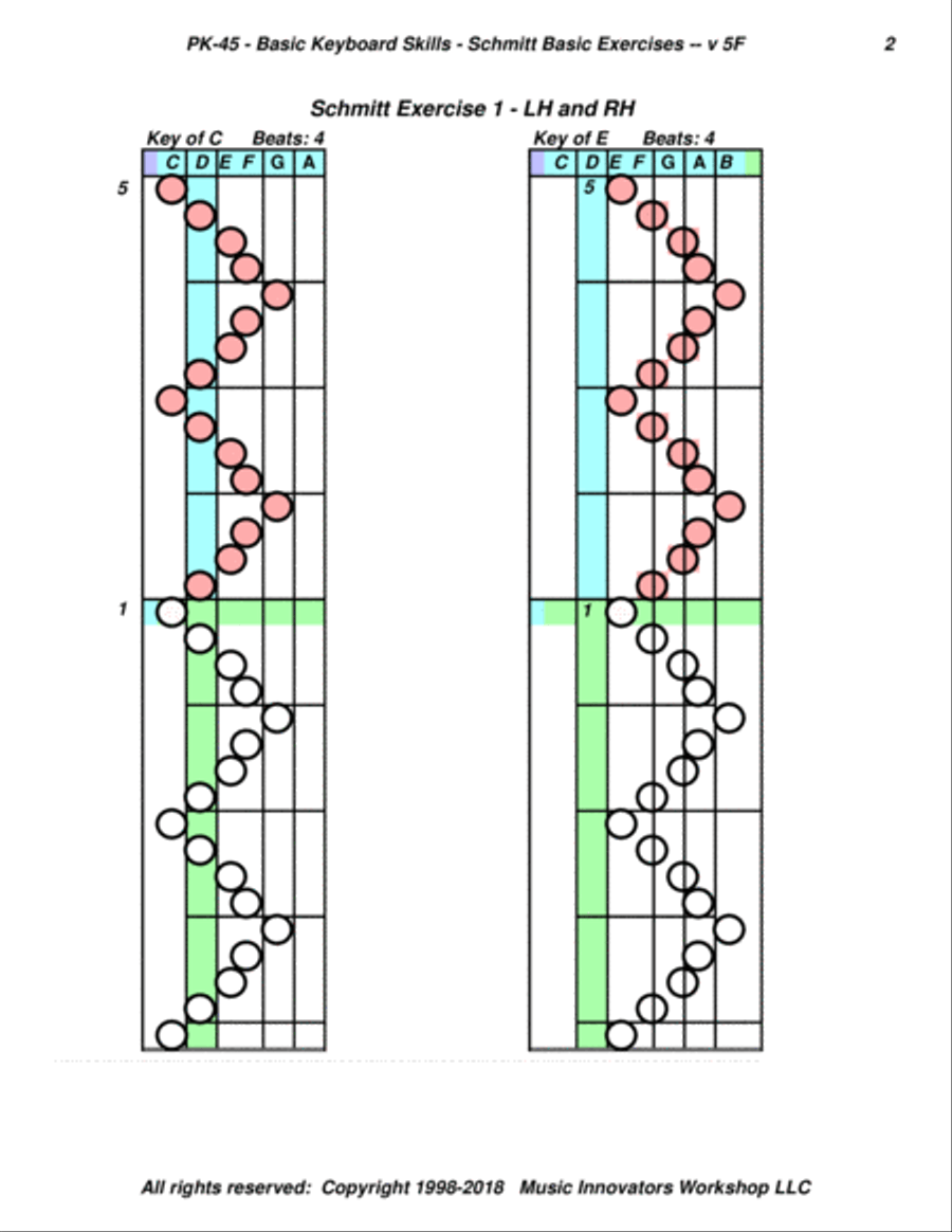 PK-45 - Basic Keyboard Skills - Schmitt Exercises Small Ensemble scores gallery preview page 2