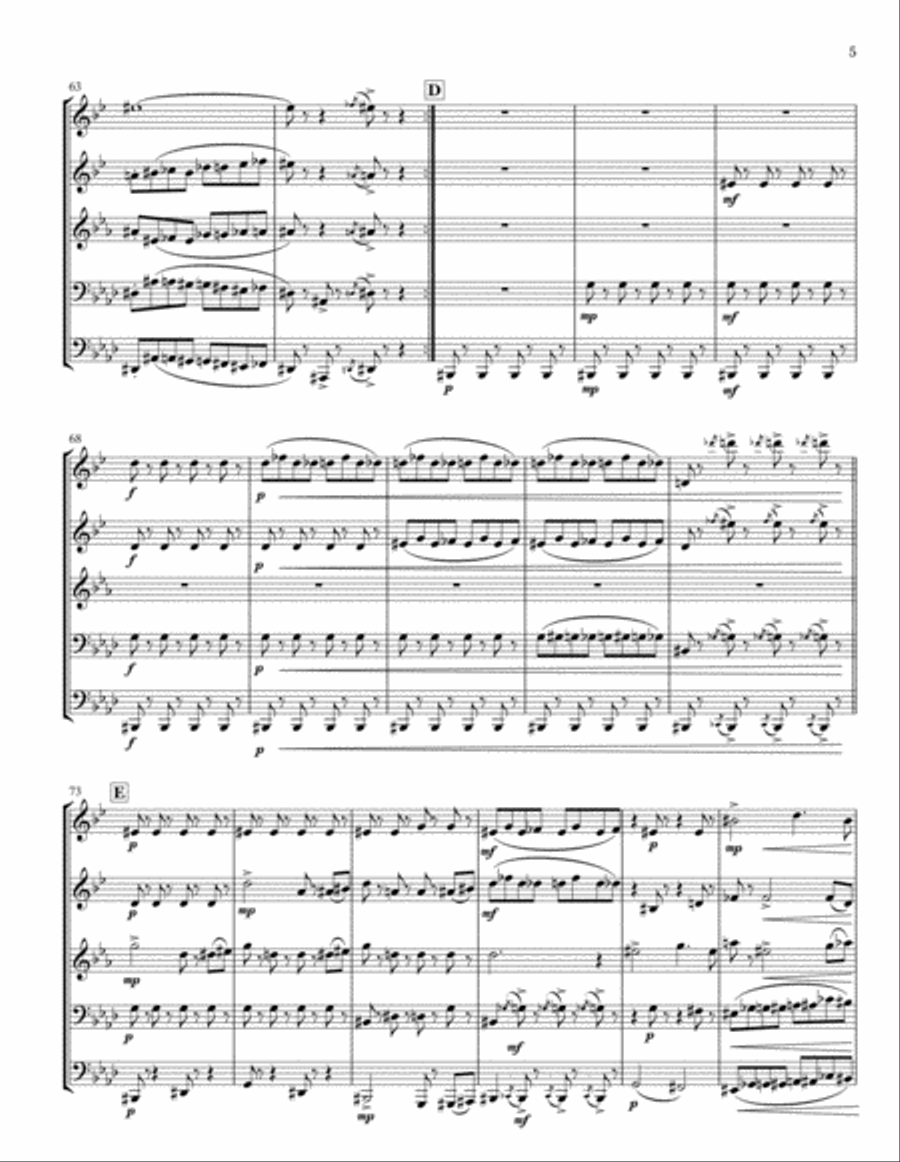 The Aba Daba Honeymoon The Aba Daba Honeymoon Brass Quintet scores gallery preview page 6