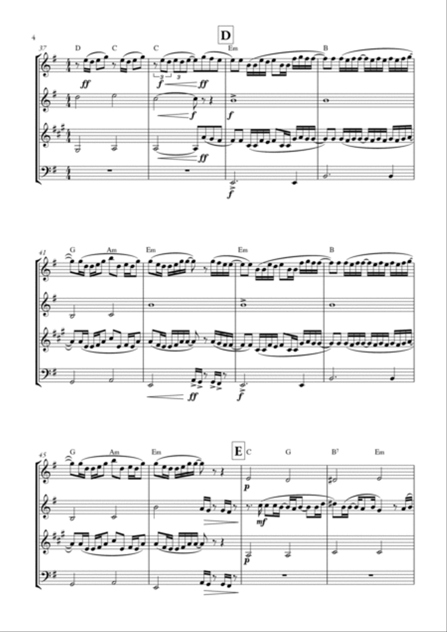 Take Me To Church Take Me To Church Woodwind Quartet scores gallery preview page 4