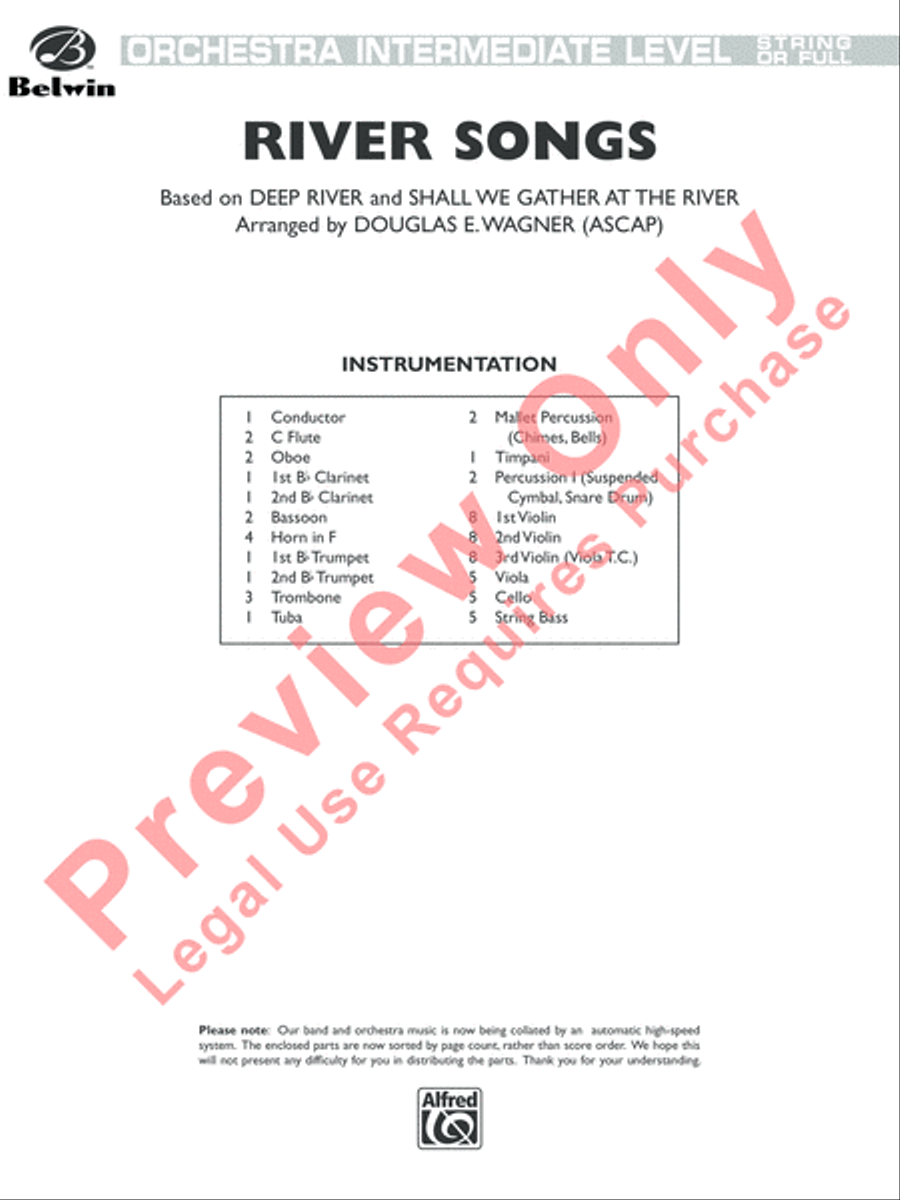 River Songs (based on Deep River and Shall We Gather at the River) Full Orchestra scores gallery preview page 2