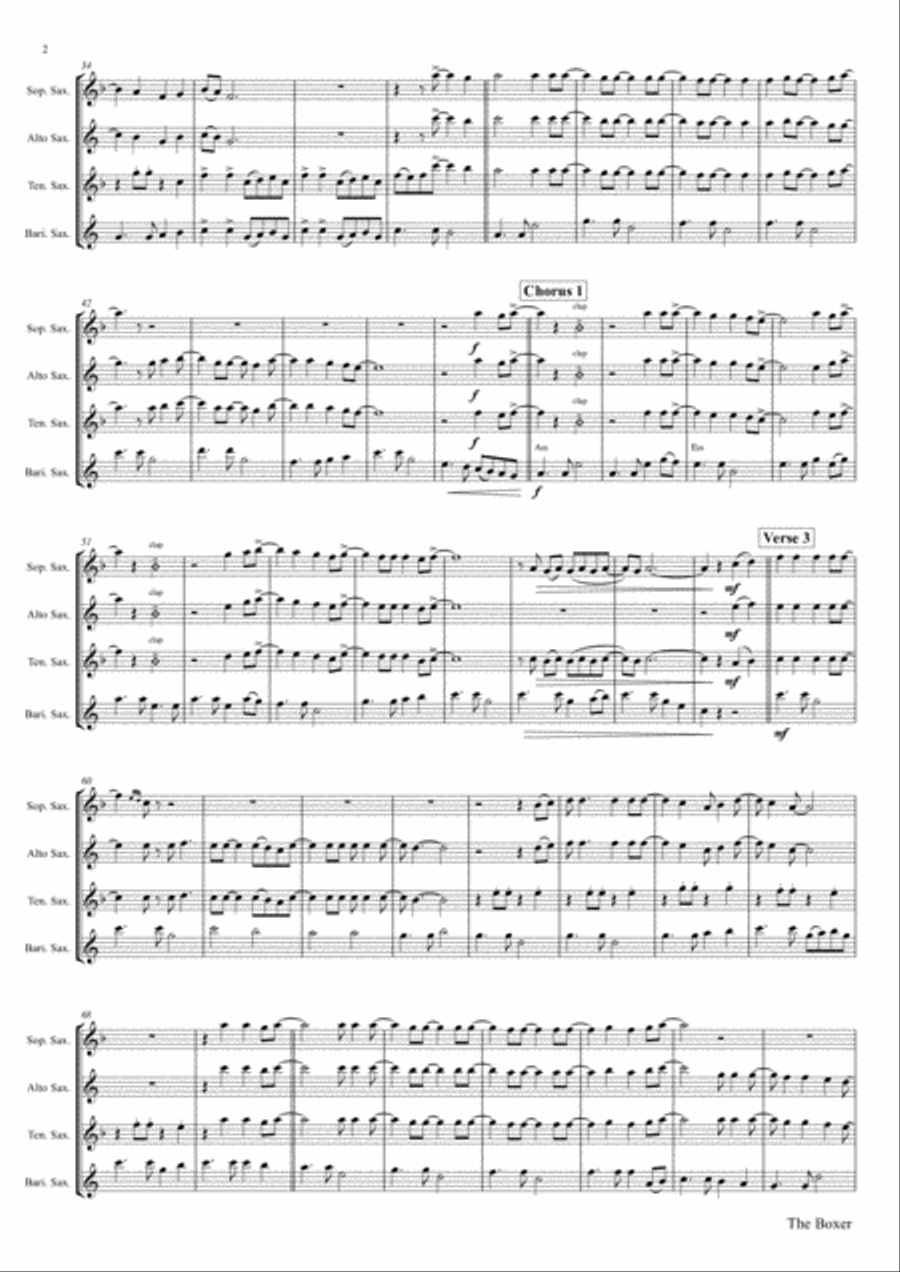 The Boxer Saxophone Quartet scores gallery preview page 2